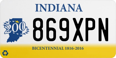 IN license plate 869XPN