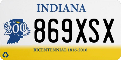 IN license plate 869XSX
