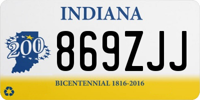 IN license plate 869ZJJ
