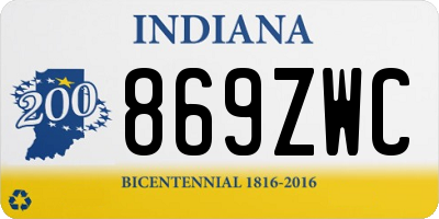 IN license plate 869ZWC