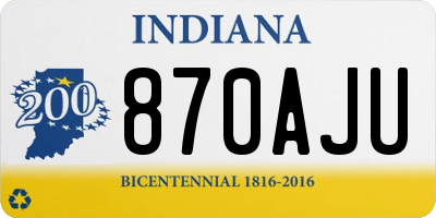 IN license plate 870AJU