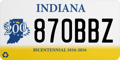 IN license plate 870BBZ