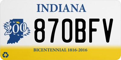 IN license plate 870BFV