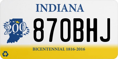 IN license plate 870BHJ