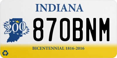 IN license plate 870BNM