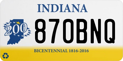 IN license plate 870BNQ