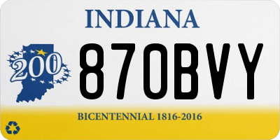 IN license plate 870BVY