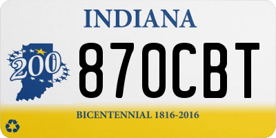 IN license plate 870CBT