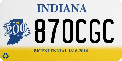IN license plate 870CGC