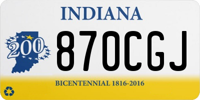 IN license plate 870CGJ