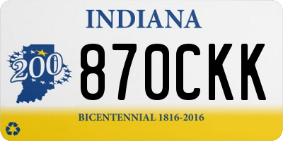 IN license plate 870CKK