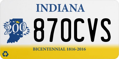 IN license plate 870CVS