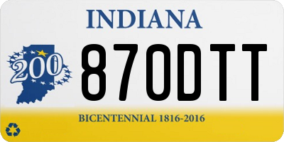 IN license plate 870DTT