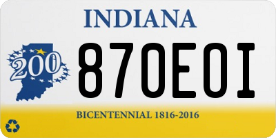 IN license plate 870EOI