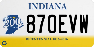 IN license plate 870EVW