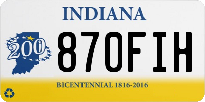 IN license plate 870FIH