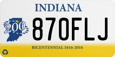 IN license plate 870FLJ
