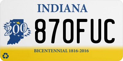 IN license plate 870FUC