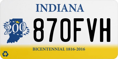 IN license plate 870FVH