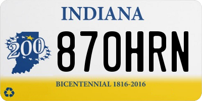 IN license plate 870HRN