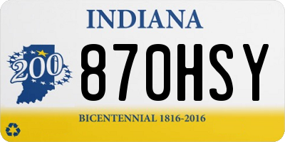 IN license plate 870HSY