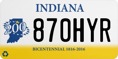 IN license plate 870HYR