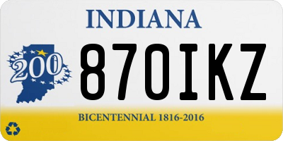 IN license plate 870IKZ