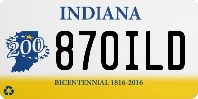 IN license plate 870ILD