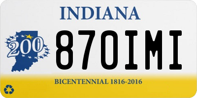 IN license plate 870IMI