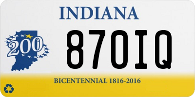 IN license plate 870IQ