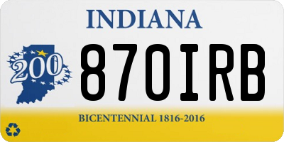 IN license plate 870IRB