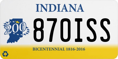 IN license plate 870ISS