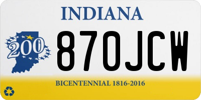 IN license plate 870JCW