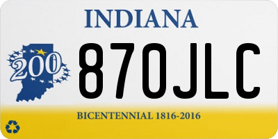 IN license plate 870JLC