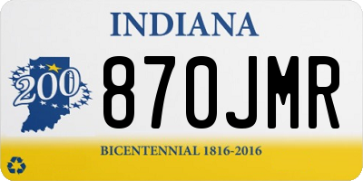 IN license plate 870JMR