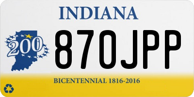 IN license plate 870JPP