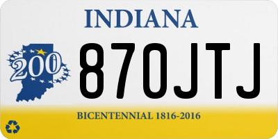 IN license plate 870JTJ
