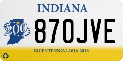 IN license plate 870JVE