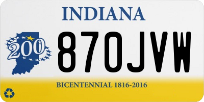 IN license plate 870JVW