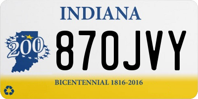 IN license plate 870JVY