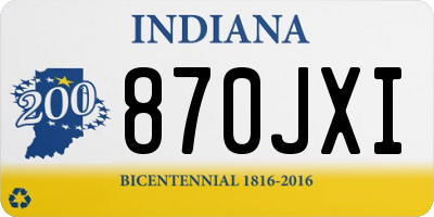 IN license plate 870JXI