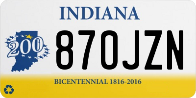 IN license plate 870JZN