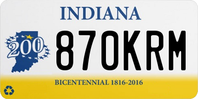 IN license plate 870KRM