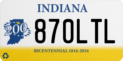 IN license plate 870LTL