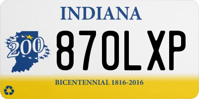 IN license plate 870LXP