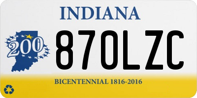 IN license plate 870LZC