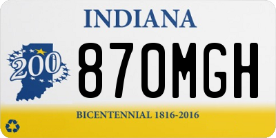 IN license plate 870MGH