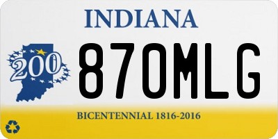IN license plate 870MLG