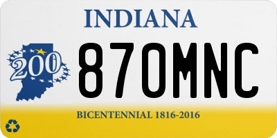 IN license plate 870MNC