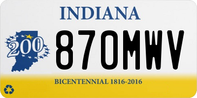 IN license plate 870MWV